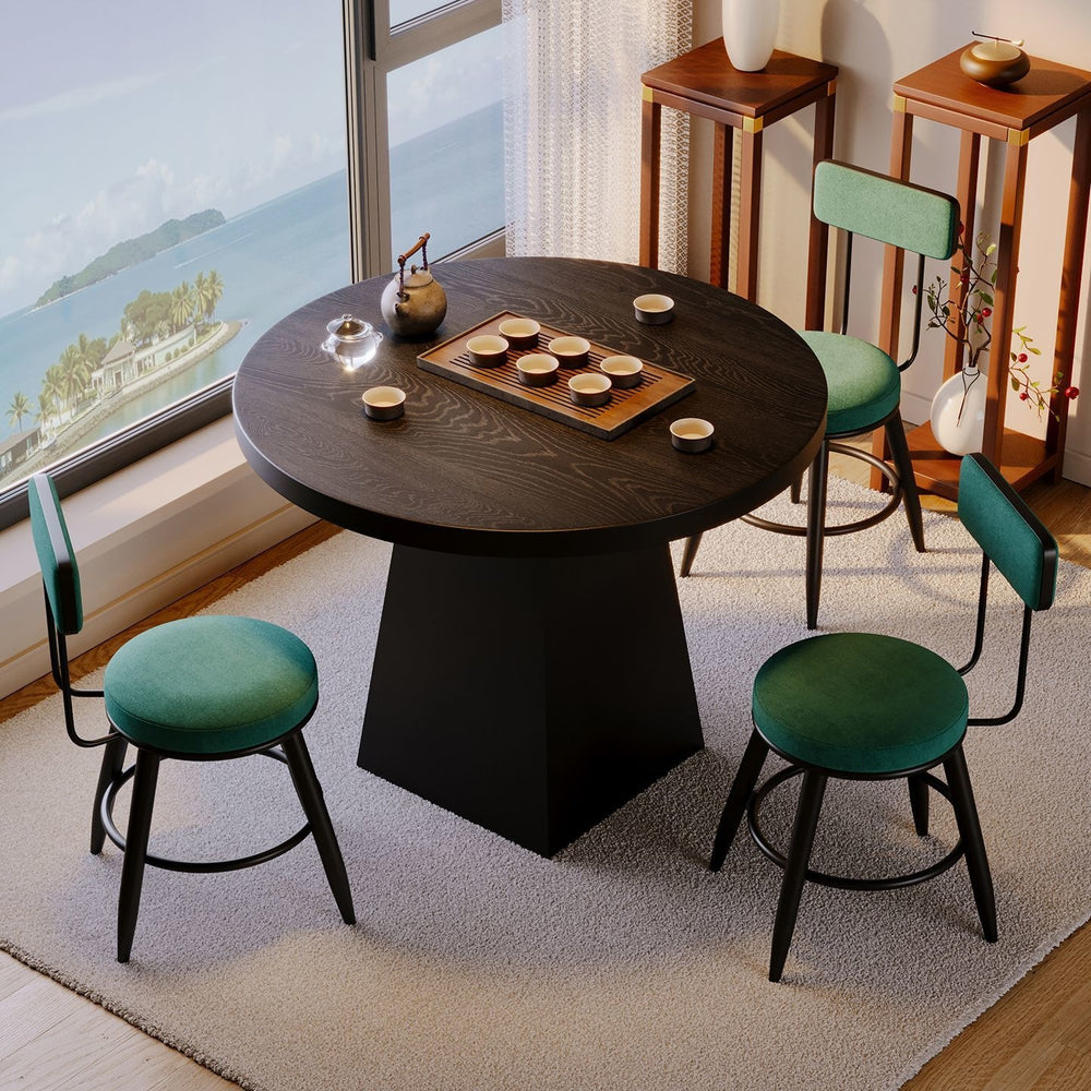 Second-hand style solid wood dining table square table round table tea table ash embossed small apartment normcore design dining table coffee table