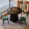 Second-hand style solid wood dining table square table round table tea table ash embossed small apartment normcore design dining table coffee table