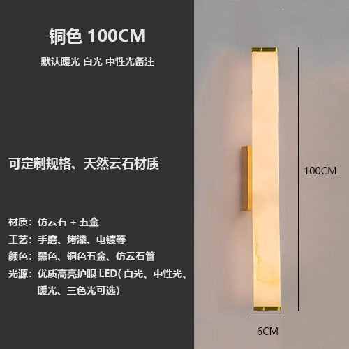Modern casual marble round tube wall lamp hotel sales department corridor foyer accessible luxury bench decorative wall lamp custom size