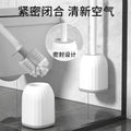Toilet brush toilet brush placer clean no dead angle round head brush with bottom base toilet brush for home bathroom