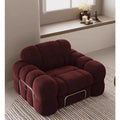 Nordic light luxury retro steel tooth velvet fabric sofa italian medieval style house living room small apartment three-seater
