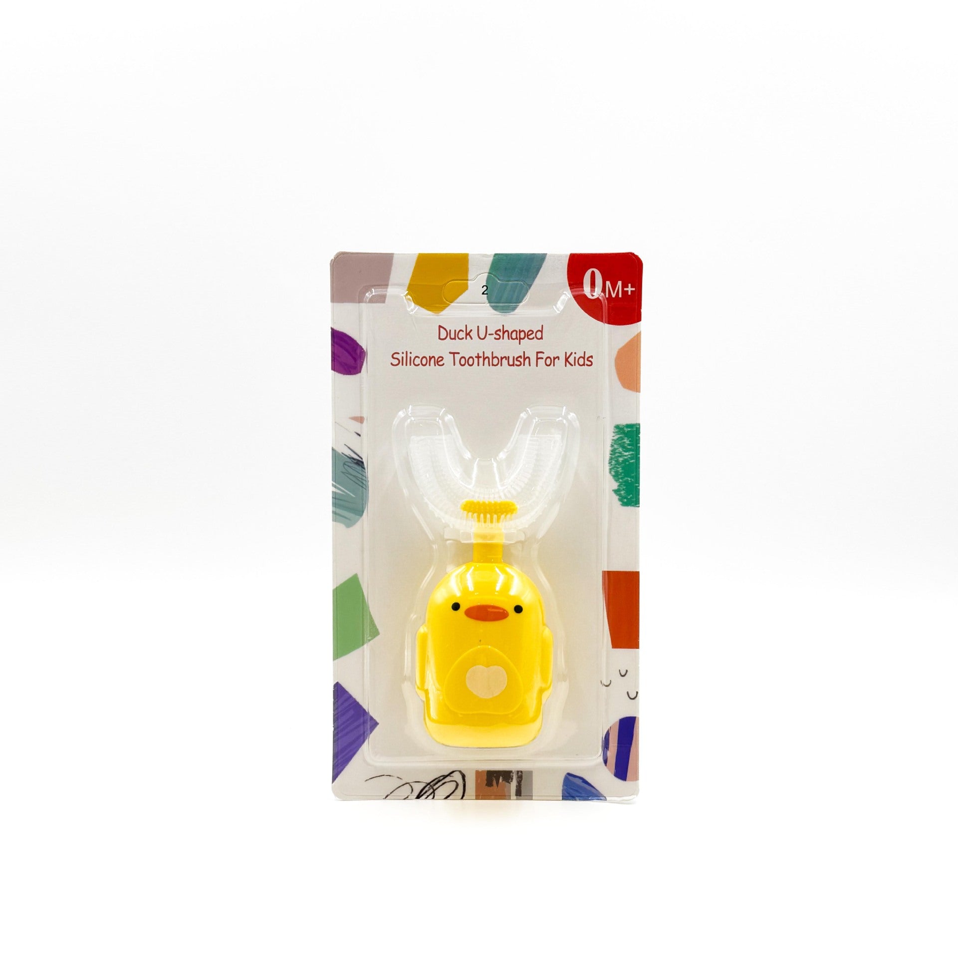 English card-mounted children's u-shaped toothbrush baby oral oral cleaning children's toothbrush soft-bristled silicone toothbrush