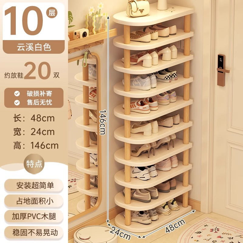 Shoe rack home door multi-layer strong and good-looking small narrow rack rental simple indoor shoe storage rack storage shoe cabinet