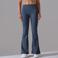 New arrival cross-border double-sided brushed pure color high waistcasual sports wide-leg pants sports running fitness yoga bell bottoms