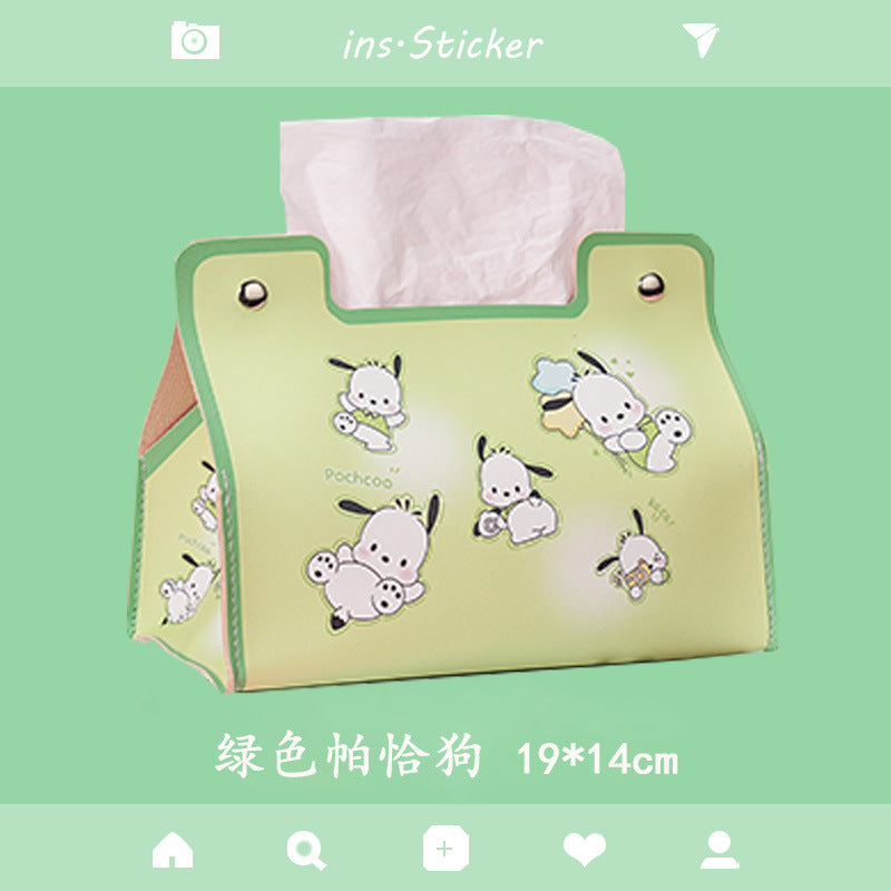 Foreign trade popular tissue box living room creative cute pumping carton car leather pumping box storage box napkin box