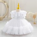 New arrival kids dress beads wedding dress princess cake dress baby girl birthday party dress kids dress