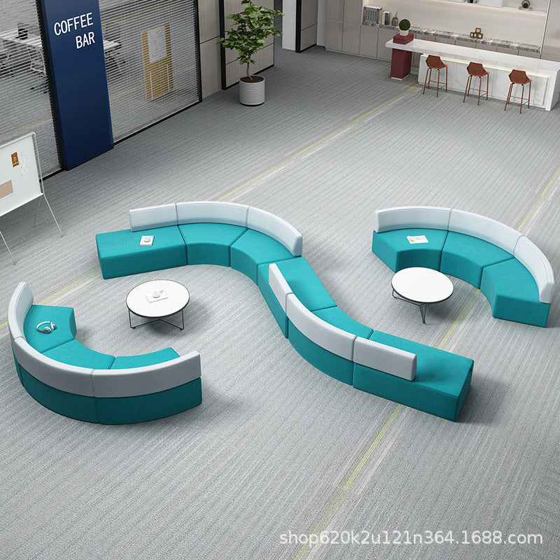 Office sofa irregular shape training institution patchwork sofa reception rest area business reception casual sofa sf-01