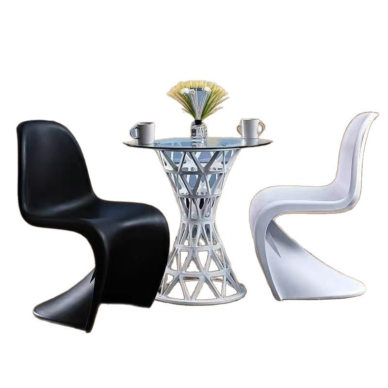 For home backrest chair stackable restaurant popular makeup chair casual creative dining chair sitting negotiation office chair