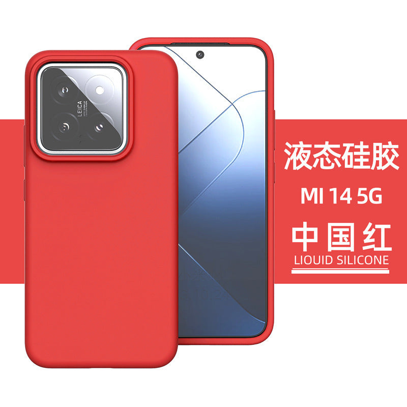 Official xiaomi 17 liquid silicone solid color phone case, new redmi k70 shockproof soft shell protective cover 16u