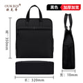 Large capacity vertical briefcase - waterproof oxford cloth document bag for meetings and travel