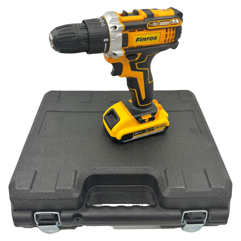 Foreign trade  DW 21V multi-functional impact two-speed lithium battery electric drill set accessories toolbox full set