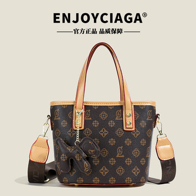 2025 new cross-border women's bag: premium bucket bag, fashionable ladies' versatile tote, printed shoulder & crossbody bag