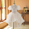 Girls' train dress new arrivallong sleevesspring & fallkids princess dress evening dress birthday style 3-12 years old skirt