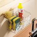 Facial tissue storage box - premium toothpaste, toothbrush, and comb organizer - no-drill shelf for bathroom, kitchen, and general storage