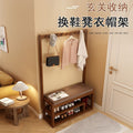 Durable, multi-tiered shoe rack and bench combo for entryways – perfect for small, narrow doorways. all-in-one shoe cabinet with bench seating for changing shoes