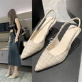 French chic pointed-toe heeled sandals for women - new summer 2024 collection - stiletto heel, slip-on style - wholesale available