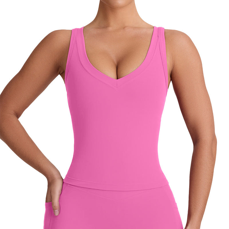 sports vest breathable back yoga clothes fashion sling outdoor sports intimates women's bubble wrap fitness tops