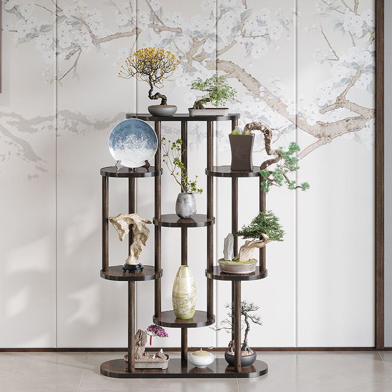 Flower stand living room floor-standing flower stand storage rack balcony flower pot bracket chinoiserie ornament rack green plant display rack