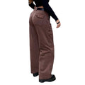 Wish cross-border trade  new versatile multi-pocket cargo pants loose casual denim trousers  women's