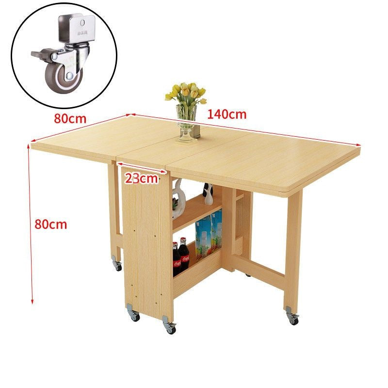 Foldable dining table - compact, modern, and versatile rectangular table for small spaces - portable dining table