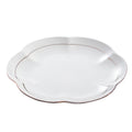 Wholesale gold-rimmed petal vegetable plate plum blossom plate for home ceramic dinner plate fish plate classy commercial cold dish plate