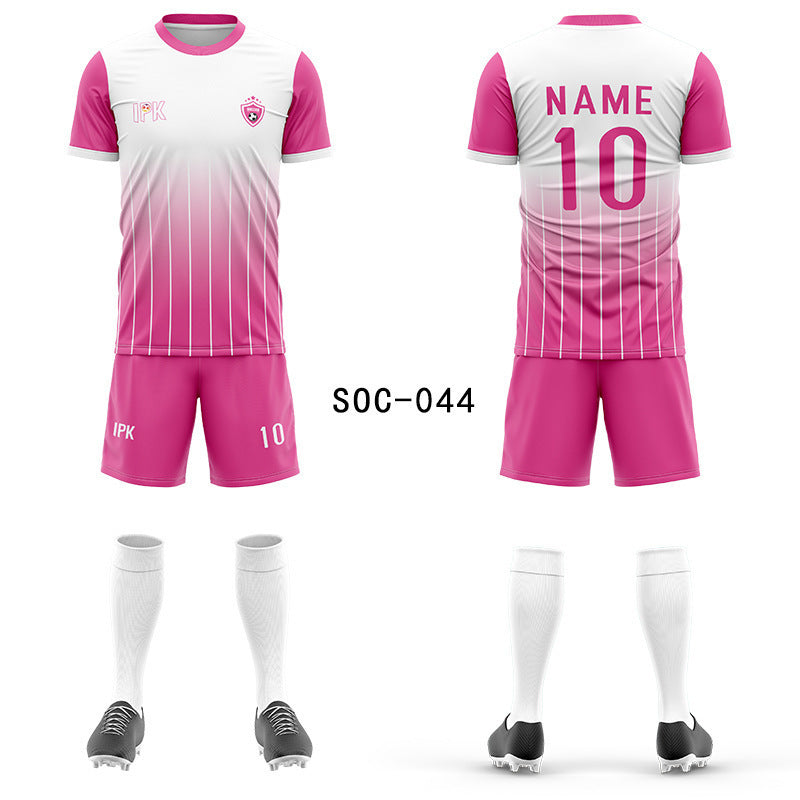 2025 new football jersey set men's football jersey team game jersey short-sleeved sports training jersey customization
