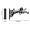 European-style wall-mounted iron flower basket, wall decor hanging basket, flower rack, hanging plant stand, living room balcony green plant ornament, black
