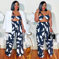 European and american cross-border women's clothing  set fashionable sexy tie-dye bandeau top and wide-leg pants two-piece set