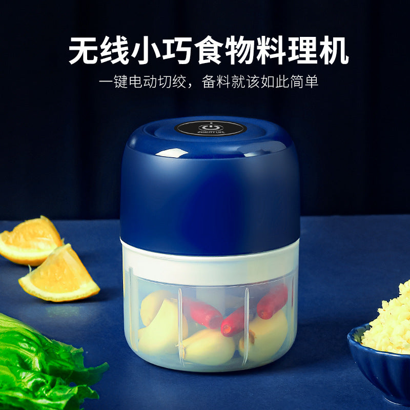 Personalized electric garlic mincer wireless mini garlic pounder kitchen garlic mixer food supplement meat grinder for home garlic peeler
