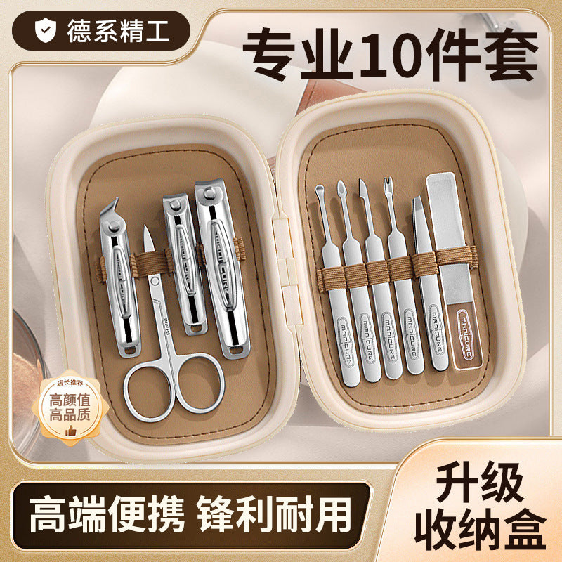 High-quality stainless steel nail clipper set – a complete manicure tool kit for trimming, cutting, and shaping nails