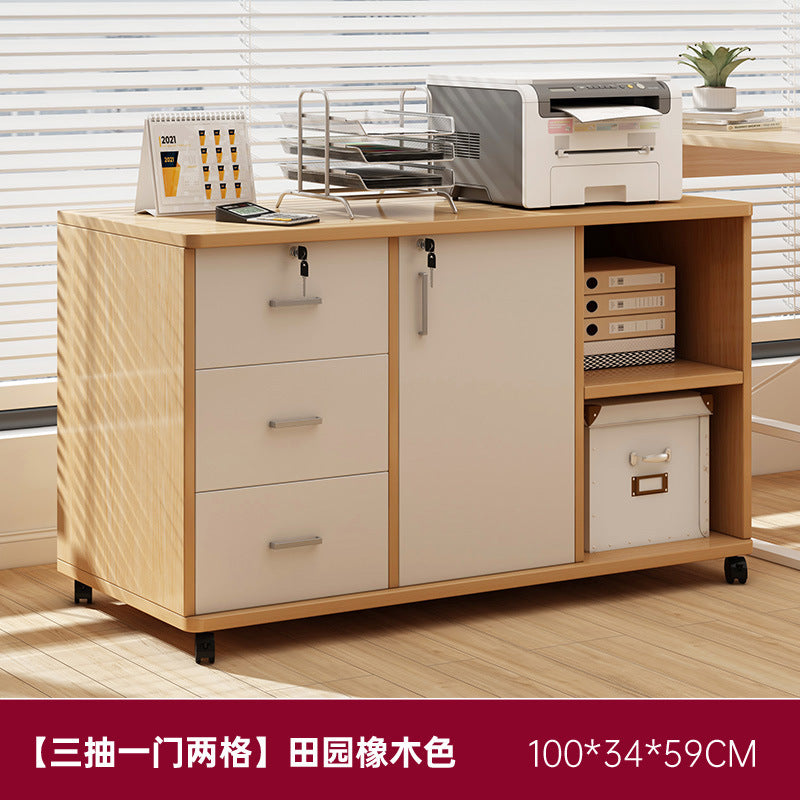 Office file cabinet with lock, storage cabinet, data storage cabinet, under table, low cabinet, printer, locker, side cabinet
