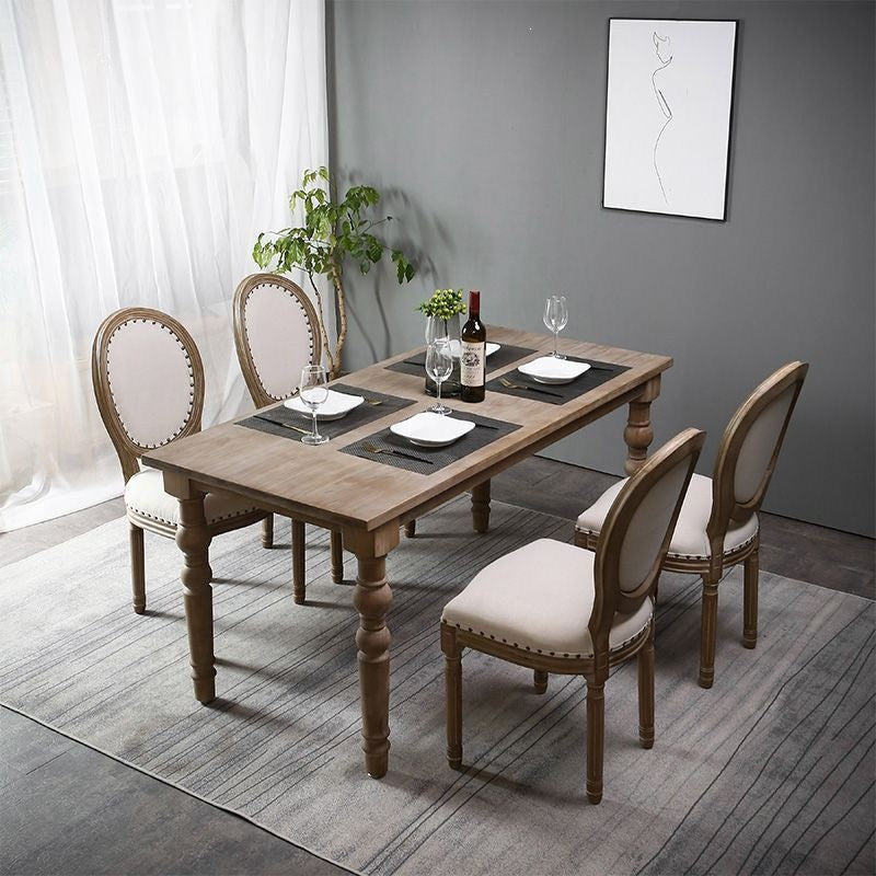 European dining table retro dining table and chair combination for home rectangular country american table solid wood french long table dining table