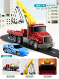 Kids' large fire truck ladder cargo rescue truck tractor truck construction crane tow truck toy for boys, ages 3-6
