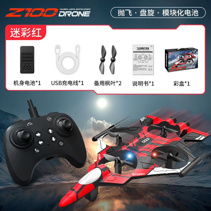 z100 quadcopter combat drone - four-axis with lights, stunt capabilities, hovering, and altitude hold - remote control aircraft at a low price