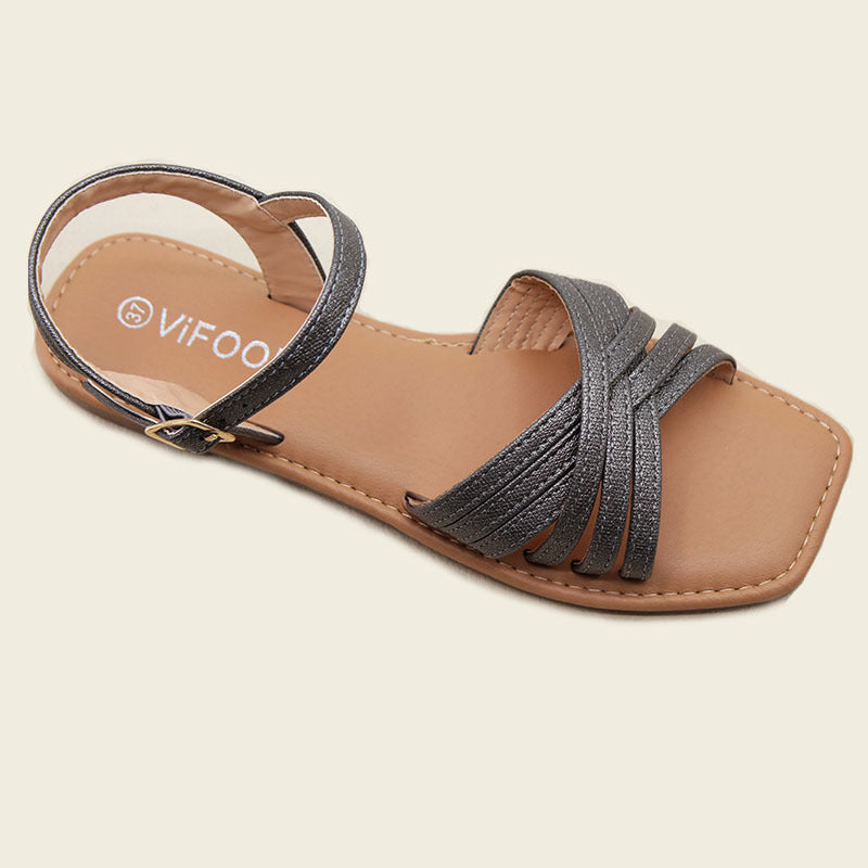 Wholesale fashion sandals factory summer vintage sandals open toe cross strap roman women