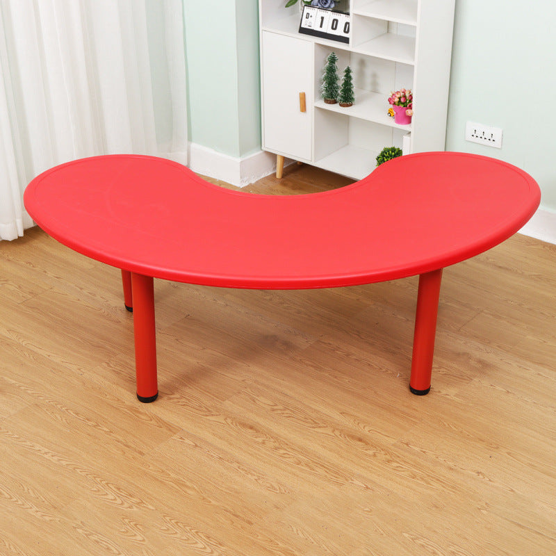 Children's table and chair set Kindergarten table and chair Baby painting game learning desk Plastic lifting moon creative table