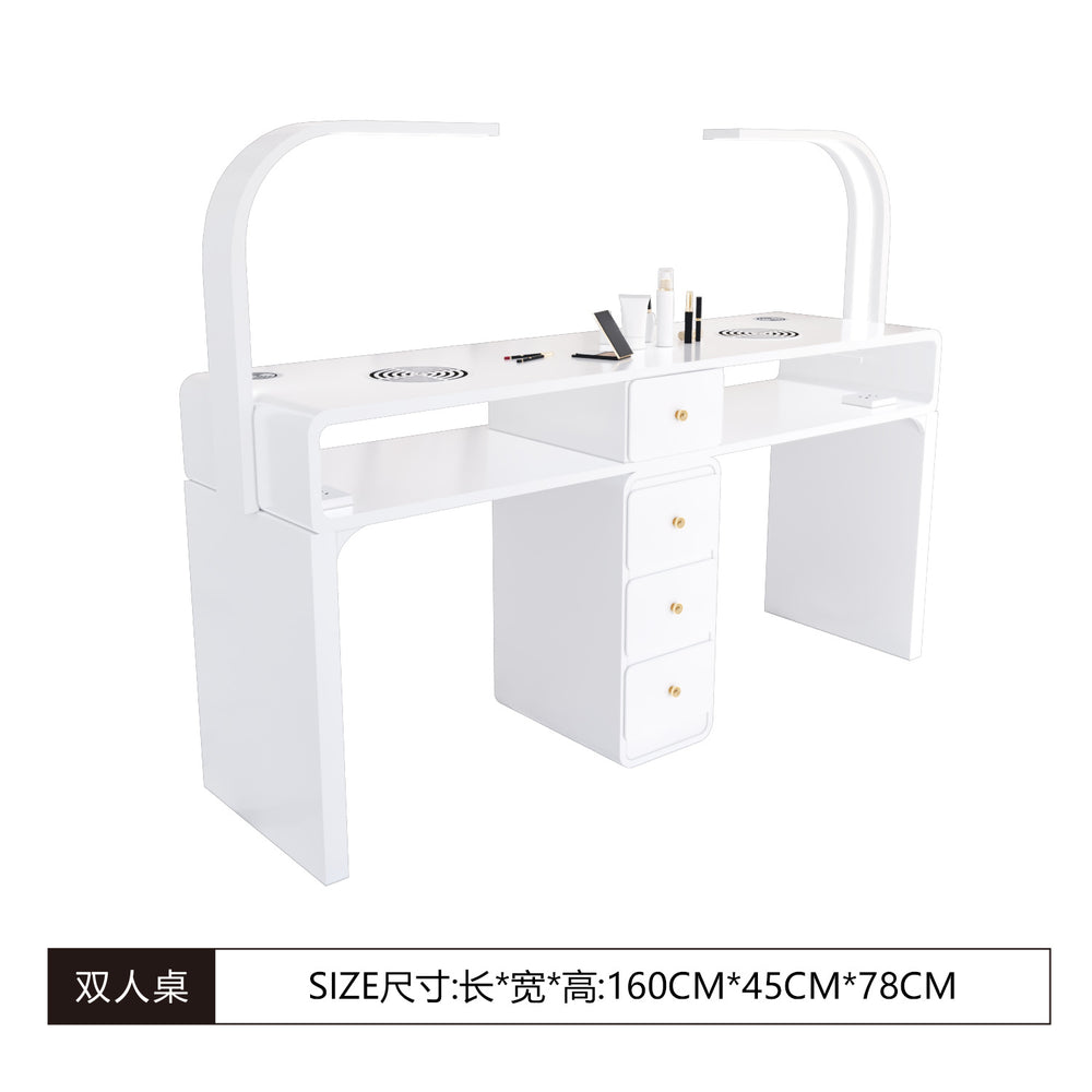 Widened 45cm nail table and chair set - special offer! economical single/double, light luxury, multi-functional, odorless, carbon steel with baked enamel finish