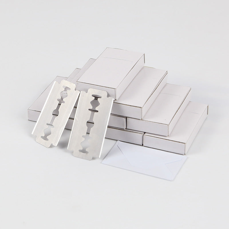 Thickened manual razor blade bread beauty scraping pig hair double-sided blade white blade wordless cutting blade factory wholesale
