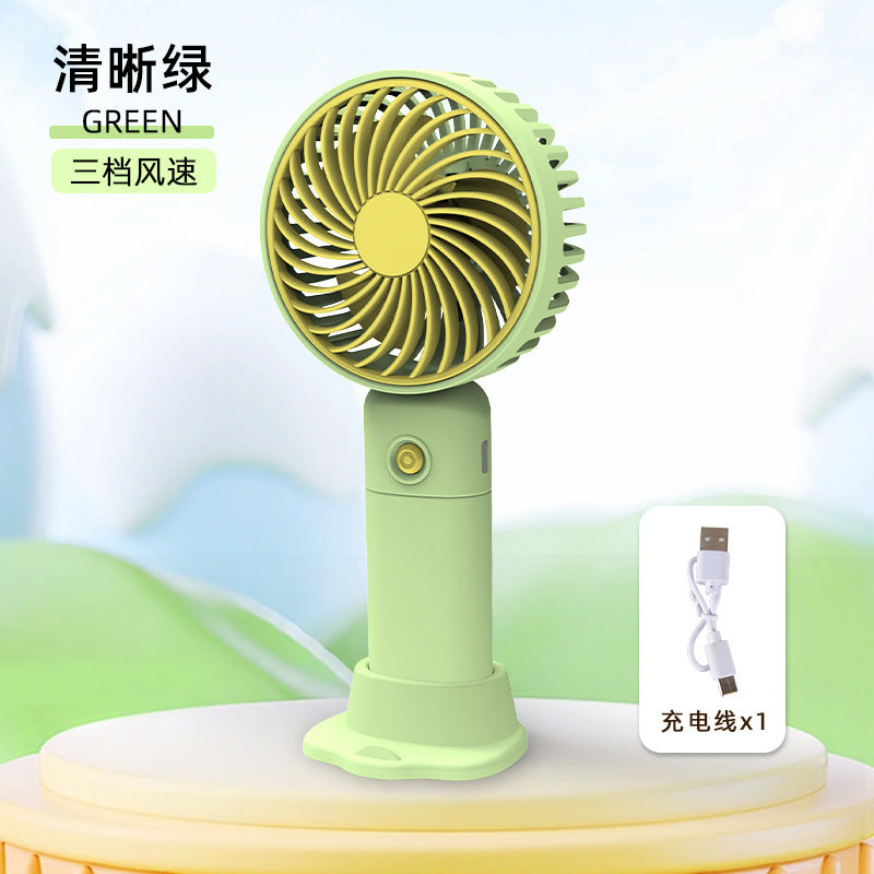 Handheld mini fan - portable, rechargeable, usb powered, silent desktop fan for office, student dorm, and travel