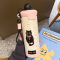Ready-to-ship, high-demand, aesthetically pleasing floating ball water bottle. made with 316 stainless steel, this insulated tumbler is perfect for students. large capacity, cartoon-style, and irresistibly cute