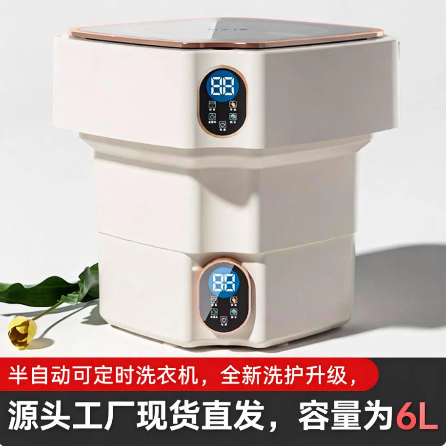 Portable foldable washing machine automatic baby dormitory special socks washing handy gadget portable foldable automatic cleaning