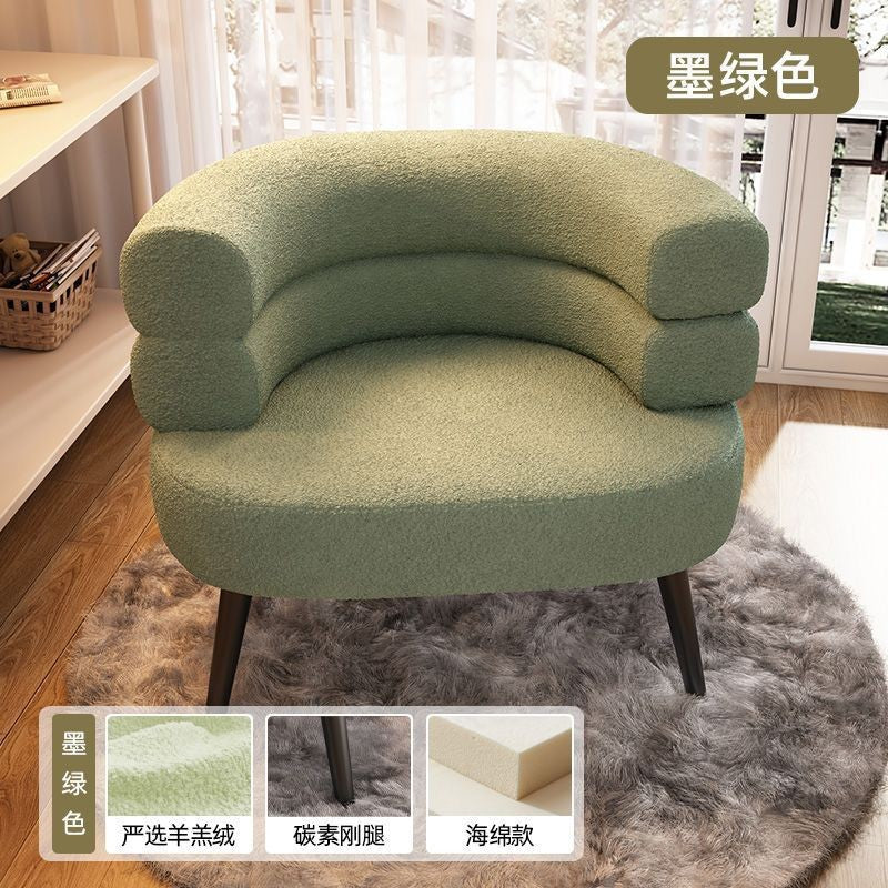 Lazy sofa chair popularbobo cashmere bedroom makeup chair casual modern living room single sofa dressing chair