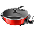 Electric cooking pot, electric cooking pot, yuanyang pot, round pot, electric hot pot, for home multi-function barbecue all-in-one pot, induction cooker, non-stick pot