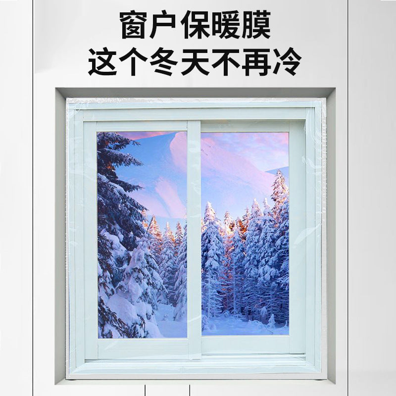 Window windproof winter sealing air leakage cold and frost protection plastic cloth window sealing windproof insulation heattech film no punching