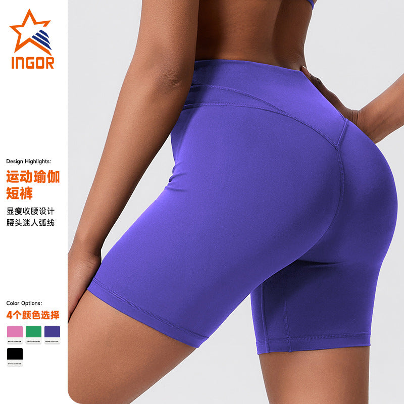 European and american cross-border new arrival: high-waisted, butt-lifting, tight-fitting sports shorts - peach lift, perfect for outdoor running, fitness, and yoga