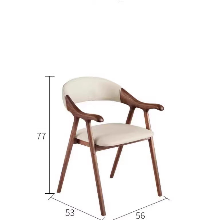 Used solid wood dining chair modern accessible luxuryclassy design tea room desk negotiation armrest back ash wood chair
