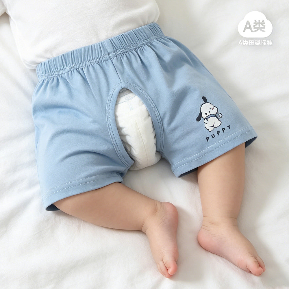 Baby shorts summer thin outwear male and female baby open crotch half length pants summer 1 to 2 years old infant crotch pants
