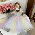 Girls' dress  summer butterfly sequin chic birthday party princess dress little girl rainbow dress