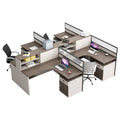 Saint li office desk and chair set - minimalist modern design for finance, staff, and computer workstations with partition