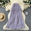 K-style high waist pleated dopamine skirt for women summercasualcasuala-line large swing work clothingelegant skirt